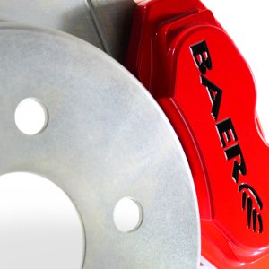 Jeep Wrangler Brake Kit - Rear - Baer Brakes - SS4, Slotted/Zinc, 4-Piston S4 Caliper - Monster Green - `07-`17